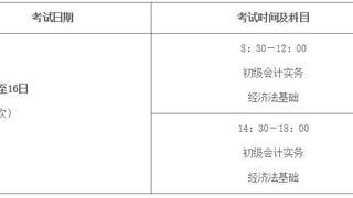 2017年初级会计职称考试时间为5月13日至16日