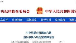 中央纪委公开曝光6起违反中央八项规定精神问题