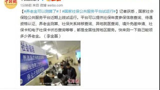 全国社保联网，人社部正式发文，国家社保公共服务平台已上线！
