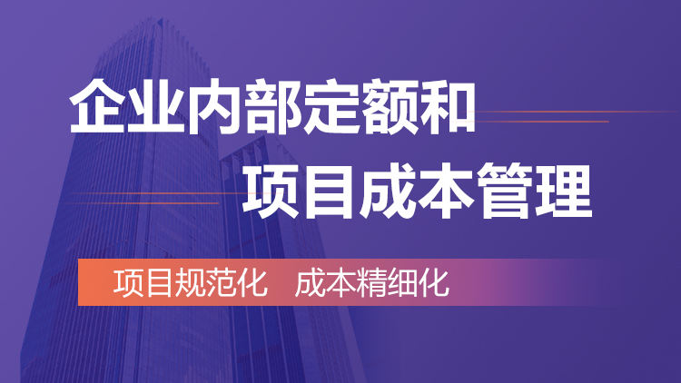 企业内部定额和项目成本管理