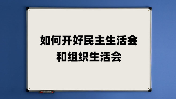 如何开好民主生活会和组织生活会