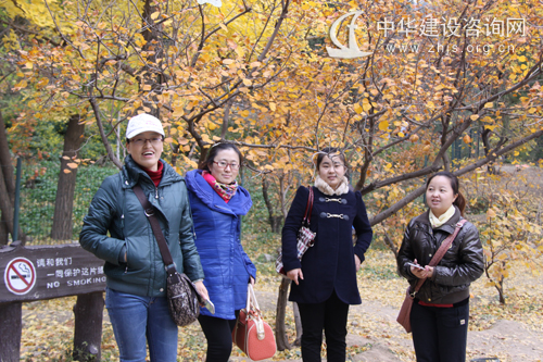 中建政研人在香山公园合影留念